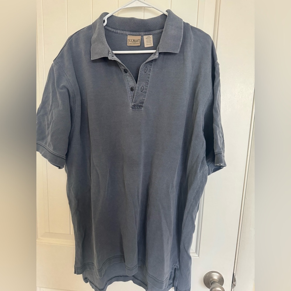 Men's L.L.Bean Blue Polo Shirt
